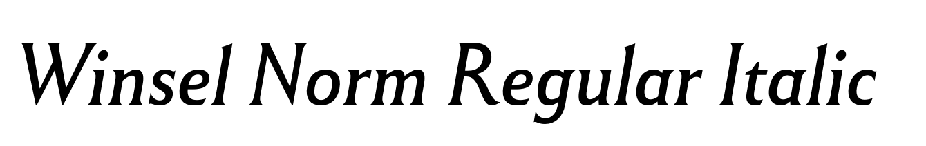 Winsel Norm Regular Italic